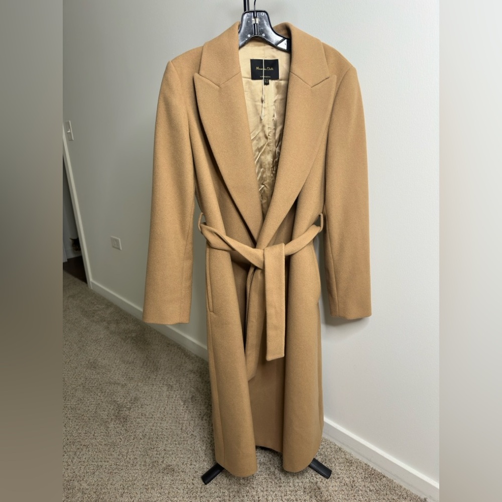 Massimo dutti wool Belted Coat